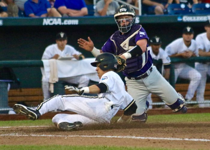 CWS- TCU-Vanderbilt - Jeren Kendall, Evan Skoug