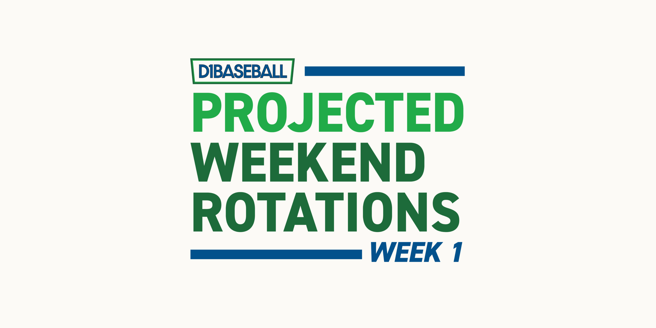 Projected Weekend Rotations - Week 1 • D1Baseball